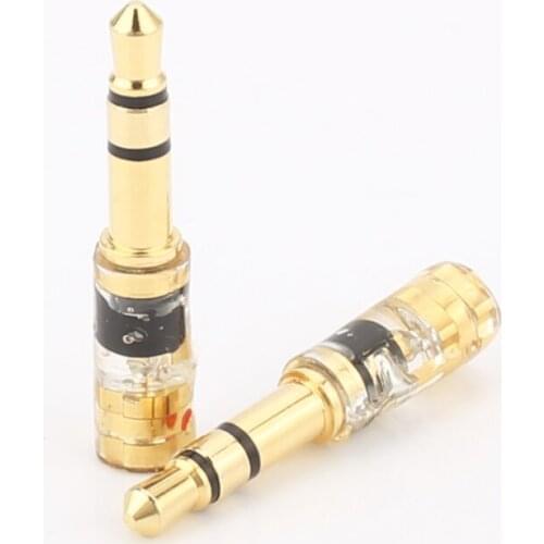 Pair Gold Plated MMCX/.78mm Female to 3.5mm Male Converter Adapter for t1 t5p D600 D7100 Z1 Z1R FOCAL ELLEAR Headphones