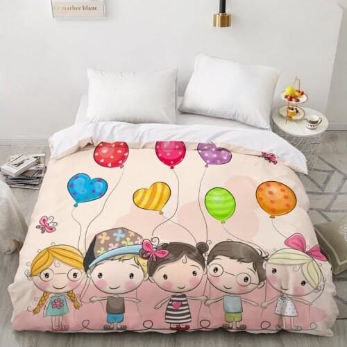 1Pcs 3D Printed Cartoon Childerns And Balloon Duvet Cover 140 Beds Printing NO Pillowcases And NO Sheets Home Textiles Comforter