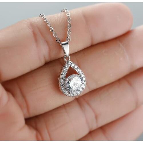 Blaike Exquisite Silver Color Pendant Necklace For Women Rose Gold/Gold/Silver Necklace Wedding Party Jewelry Gift