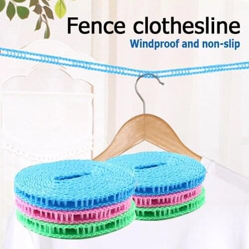 Portable 3M/5M Anti-Slip Clothesline Outdoor Windproof Clothesline Travel Retractable Rope Camping Drying Line Washing Line