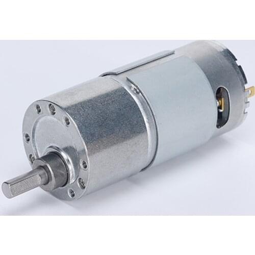 DC 12V Gear Motor 8-1000RPM High Torqu Electric Motor All Metal Low Noise Low Speed Electric Gearmotor for Boat Electric Bicycle