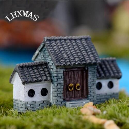 Artificial Miniature House Micro Landscape Ornaments Home Garden Crafts Decoration Figurines Accessories E364