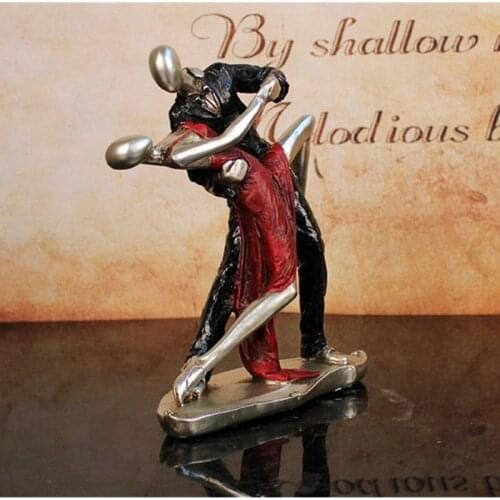 PASSIONATE TANGO DANCE LOVERS FIGURINE RESIN HANDMADE NO TWO DANCERS STATUE SOUVENIR PRESENT CRAFTS ORNAMENT ACCESSORIES L3203