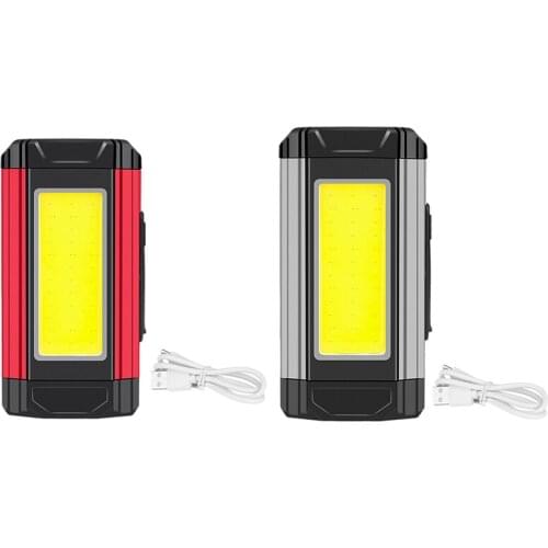 LED Rechargeable Magnetic Working Light with Five Lighting Modes with Hooks for Car Maintenance Camping