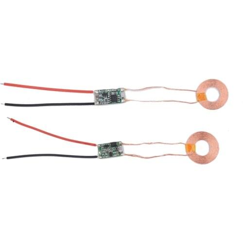 Taidacent 4.2V 5V 500mA Wireless Power Supply Module Wireless Charger Transmitter Receiver Module Coil Inductive with Led Indica