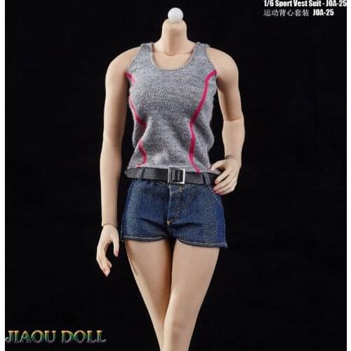 IN Stock 1/6 JA-25 JO summer hot pants&vest suit for women PH UD LD