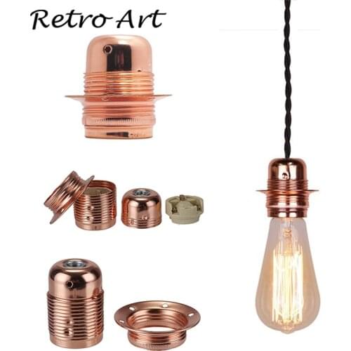 Vintage Edison E27 Bulb Holder Retro Light socket with ring