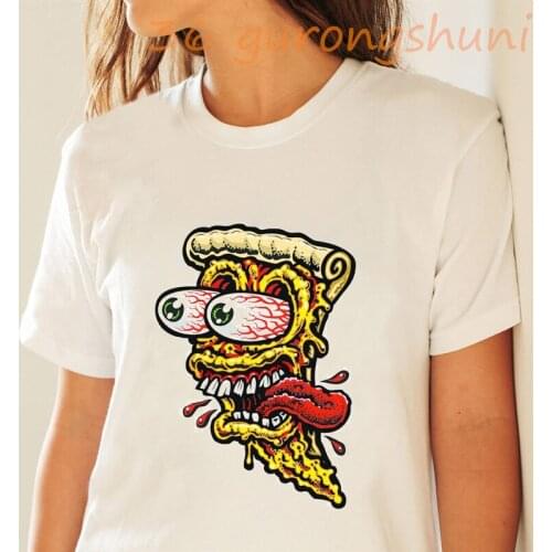 Zombie face Skull Punk vintage graphic T Shirt Women Fashion Casual Short Sleeve Sun Flowers T shirts Chemise Femme Tops 2020