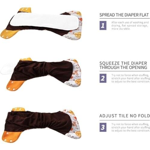 10pcs 3 Layers Microfiber Cloth Diaper Inserts Reusable Super Absorbent Breathable Liner Nappy for Baby Diapers