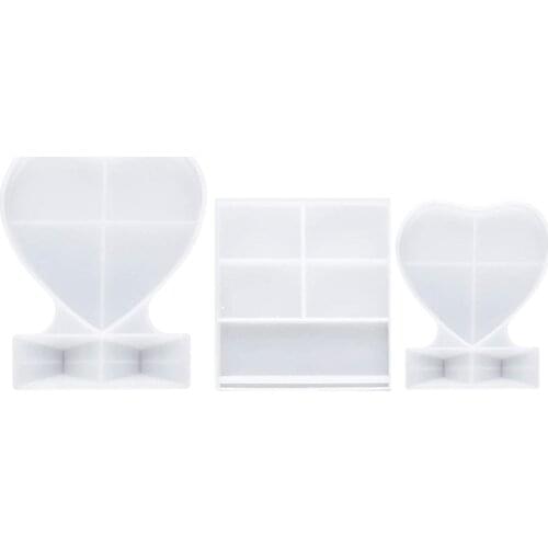 3 Pieces Resin Photo Frame Molds Rectangle Picture Frame Mold Heart Shape Silicone Mold for Resin Casting