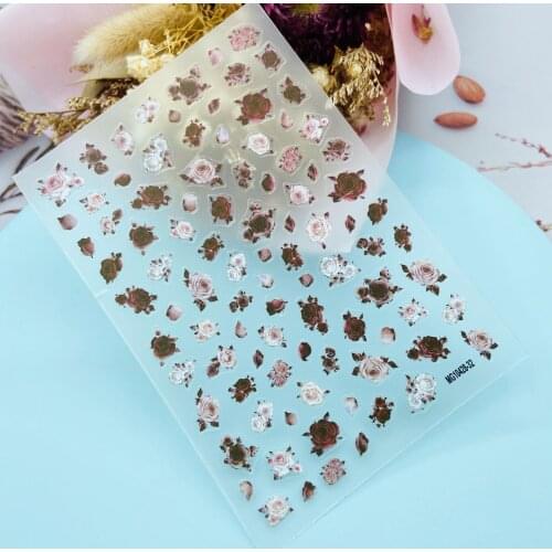 New Craft Flower Nail Sticker 3D Transparent Nail Sticker Nail Art Nail Sticker Decorative Nail Art