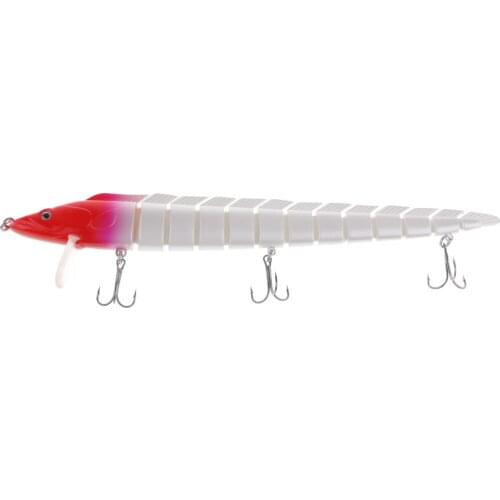 9' Bass Striper Fishing Bait Swimbait Lure Life-like Eel Loach Multi-jointed Fishing Lures