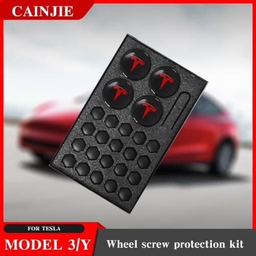 Model Y Car For Tesla Model 3 Car Accessories Wheel Hub Cap Kit Wheel Cover Trim Wheel screw protection kit Model Three