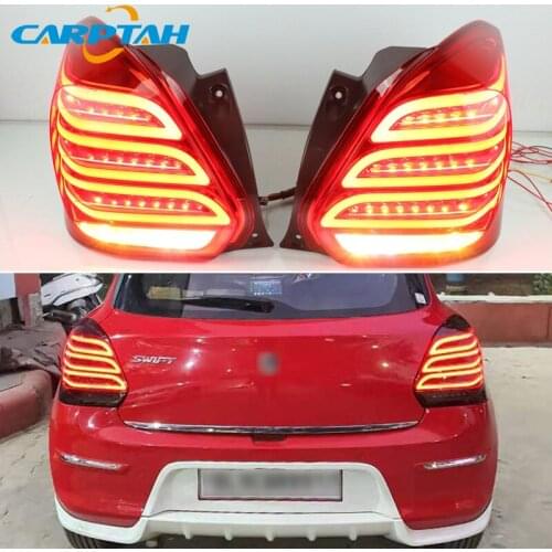 Car Styling Tail Lights Taillight For Suzuki Swift 2017 2018 2019 Rear Lamp DRL + Dynamic Turn Signal + Reverse + Brake LED