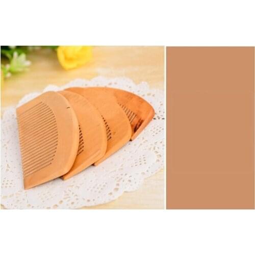 Childrens wood comb anti-static solid wood comb wood pocket massage scalp comb peach com