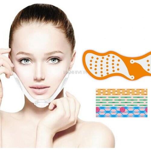 EMS face-lifting machine facial muscle stimulator V face slimming exerciser EMS massager facial skin lifting tool with gel pad