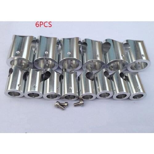 6PCS Aluminum D12/14/16/18/20mm Tripod Tee Joint Pince Deck Landing Gear Carbon Tube Three-Way Fixed Mount Connector for UAV
