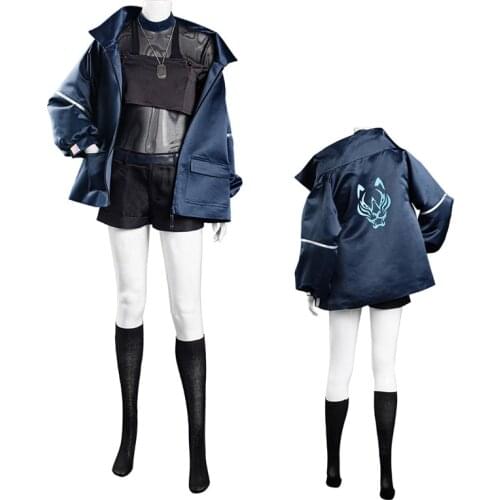 Game LOL KDA Groups Akali Cosplay Costumes Coat Vest Outfits Accessories Full Sets For Women Men Halloween Carnival Party