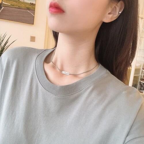 Cool Vintage Smiling Face Thai Silver Necklace Clavicle Chain Choker For Women Girl Party Birthday Jewelry