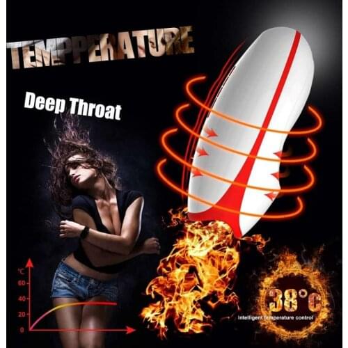 Mens automatic Rotation masturbator full automatic sucking heating oral cup airplane cup Silicone vagina real pussy products