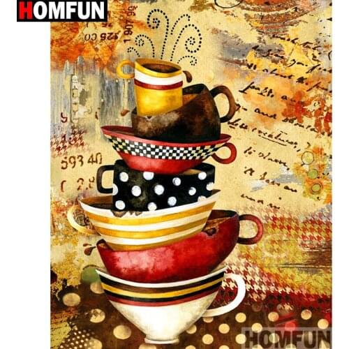 HOMFUN Full Square/Round Drill 5D DIY Diamond Painting "Bowl scenery" Embroidery Cross Stitch 5D Home Decor A14214