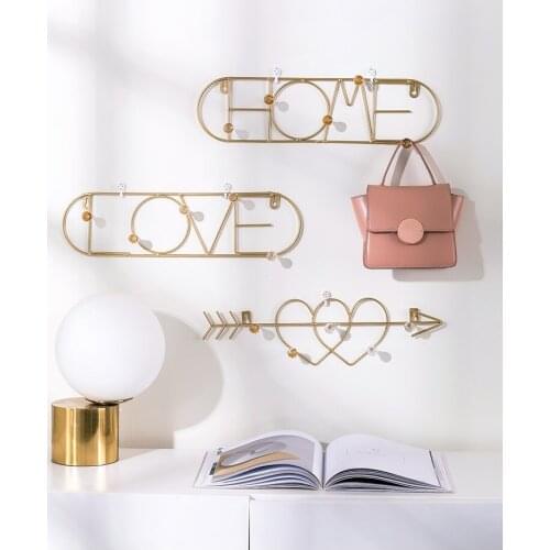 Hook wall hanging wall hanging clothes hook rack porch clothes entering home decoration keyless door creative fitting room