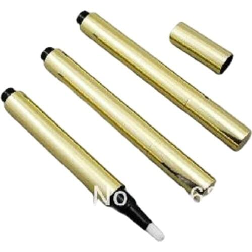 NEW: 3ml gold click cosmetic pen for lip gloss cream /mascara/Eyelash growth liquid tube or cosmetic container