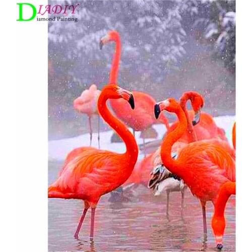 NEW 5D Diamond Painting Flamingo Full Square Drill Diamond Embroidery Animal Diamond Mosaic Sets Picture Of Rhinestones gifts