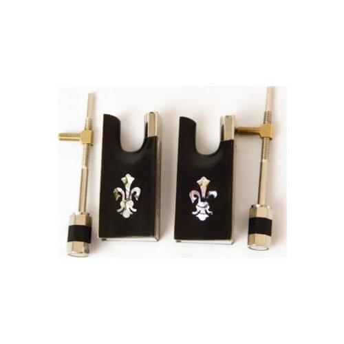 Wholesale 5 Sets Brand New Ebony Violin 4/4 Bow Frog Ablone Full Lined Fluer-de-lys Inlay