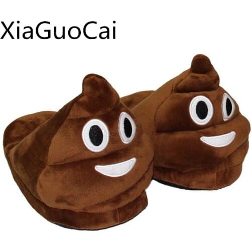 Cute Brown Winter Unisex Slippers Plush Women Slip-on Funny 2017 Home Slippers Indoors Winter Shoes C1 35