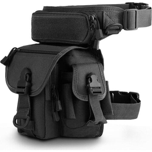Outdoor Tactical Drop Leg Bag Molle Thigh Bag Utility Waist Pack Pouch Ride Adjustable Leg Pouch for Hunting Hiking Fishing