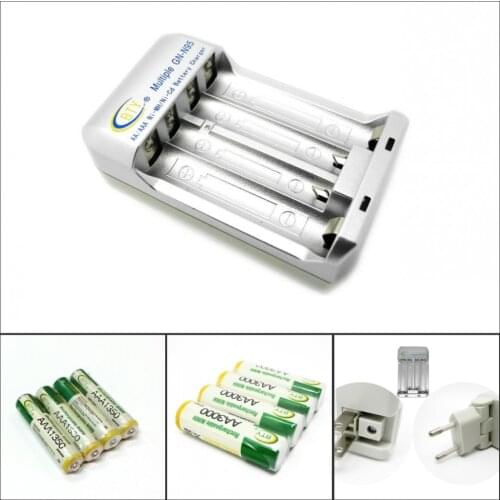 Hi-speed Quick Battery BTY Charger +4x AA 3000 series 1.2V 850mah+4x AAA 1350 series 1.2V 350mAh NI-MH Rechargeable Battery BTY