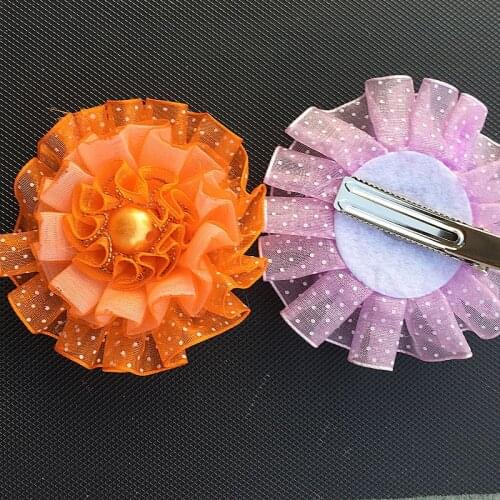 2pcs Hair Accessories Hairpin Hairclips Hair clip Ellegant Ribbon imitation pearl Polka dot Flowers hairband band Holiday gifts