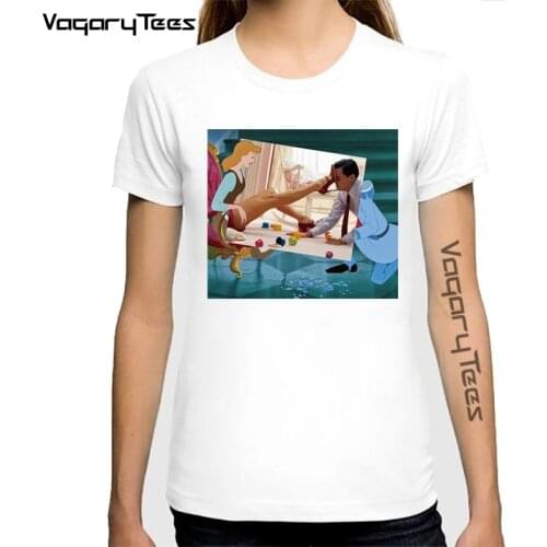 Summer 2020 New Cartoon Harajuku Spoof Princess T Shirt Punk Aesthetics dark humor TShirt Print Casual Streetwear Women Top