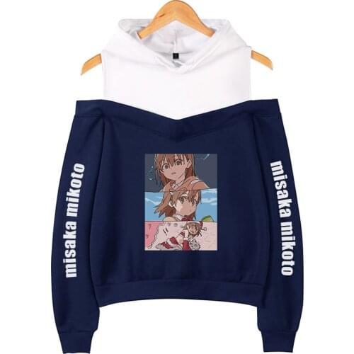 DA Off Shoulder Hoodies Japanese Cartoon Sweatshirt Harajuku Sexy Women Casual Pullover Loose Hoodie Unique Tops Sweatshirts
