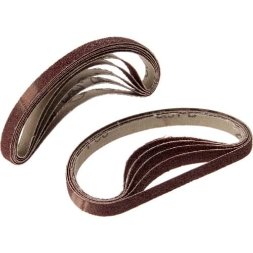 10Pcs 10x330mm Sanding Paper For Belt Sander Grit 60 Abrasive Sanding Belt For Grinding Polishing Sander Dremel Accessories