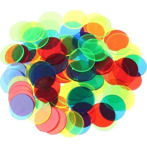 100pcs Montessori Education Math Toys Learning Resources Color Bingo Chip Supply 15mm