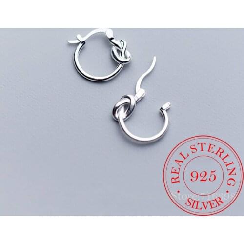 100% 925 Sterling Silver Unique Shaped Piercing Huggie Hoop Earring For Women Sterling Silver Earing Jewelry