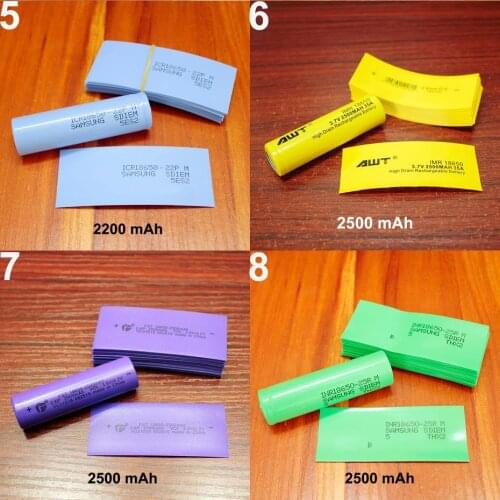 100pcs/lot Lithium Battery Package Skin 18650 Special Pvc Plastic Heat Shrink Tubing Insulation Tubular Film