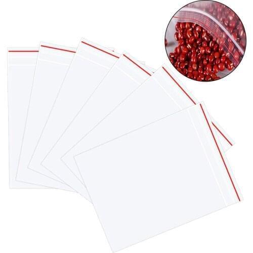 100pcs Zip Lock Bags Clear Food Storage Package Small Jewelry Packing Reclosable Vacuum Storage Bag Fresh bag