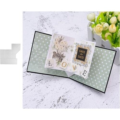 2020 Metal Cutting Dies Cube Rectangle Background Plate Mold Scrapbook Paper Craft Knife Mould Blade Punch Stencils Dies Cut