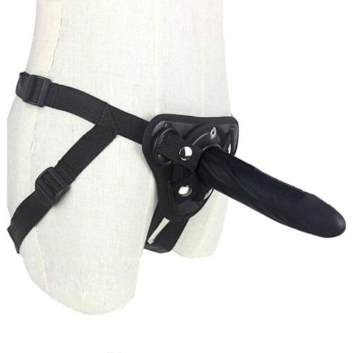 Big Realistic Strap On Dildo Silicone Adjustable Harness Huge Dildo Strapon with Bullet Vibrator Bag Sex Toys for Lesbian Couple