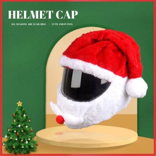 Motorcycle Helmet Cartoons Cover Hat Outdoor Fun Personalized Bike Helmet Cover Christmas Santa Claus Hat Demon Devil Cap Adults