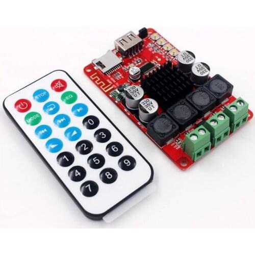 TPA3116 50W+50W Bluetooth Receiver Digital Audio Amplifier Board TF card U disk player FM Redio With Remote control For Speaker