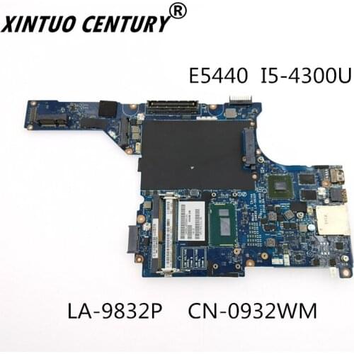 CN-0932WM 0932WM 932WM LA-9832P DELL Laptop Motherboard com SR1ED E5440 I5-4300U VAW30