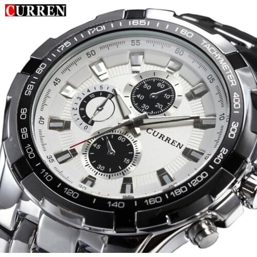Curren Military Sport Mens Watches Top Brand Luxury Stainless Steel Quartz Men Watch Male Fashion Casual Clock Relogio Masculino