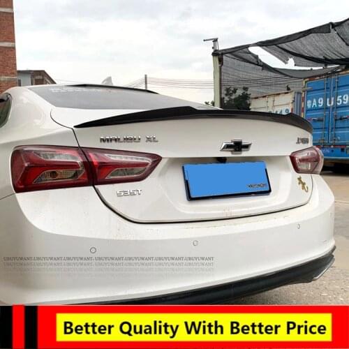 EPFBSQP For Chevrolet Malibu XL Spoiler 2016-2019 Year Glossy Carbon Fiber Rear Wing M4 Style Accessories Car Refitt Spoiler