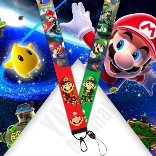 Innovative Anime Mario Keychain Web Phone Strap, ID Holder DIY Sling Lasso