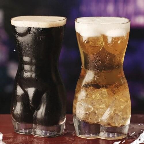Creative Nightclub Drinkwear Glass Beer Mug Bodyshape Transparent Cup Accessory Bar Club Beer Wine Glass For Whiskey Wine