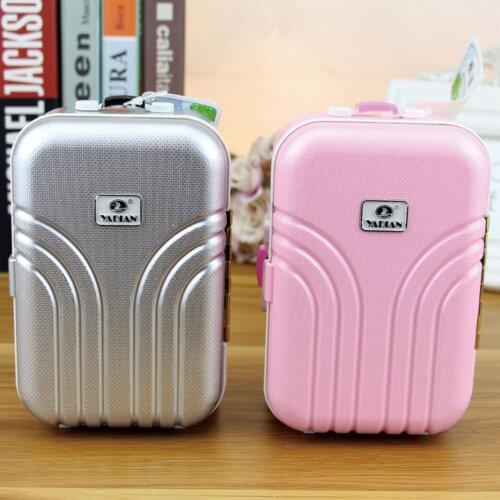 Creative Gift for Girl Unique Plastic Luggage Suitcase Piggy Bank Large Capacity Piggy Coin Money Bank Storage Box Birthday Gift